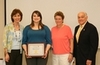 Outstanding Nutrition Student, Rebecca Kelly with Ms. Moore, Dr. Bode and Dr. Bloom