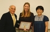Outstanding Graduate Student in Health Education, Crystal Benoit with Dr. Bloom and Dr. Yi