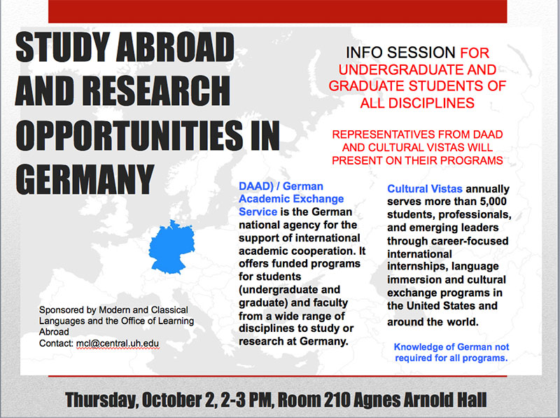 Study abroad flyer