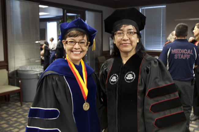 Dr. Bencomo and Dr. Cristina Rivera-Garza