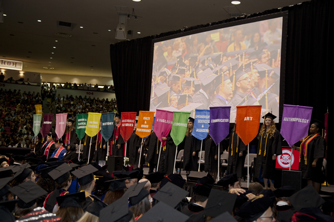 College's banners representating each department, school and major
