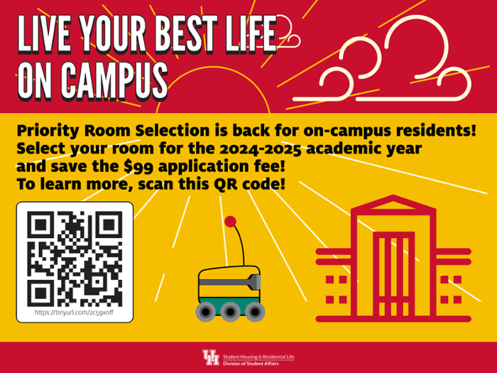Priority Room Selection is back for on-campus students!