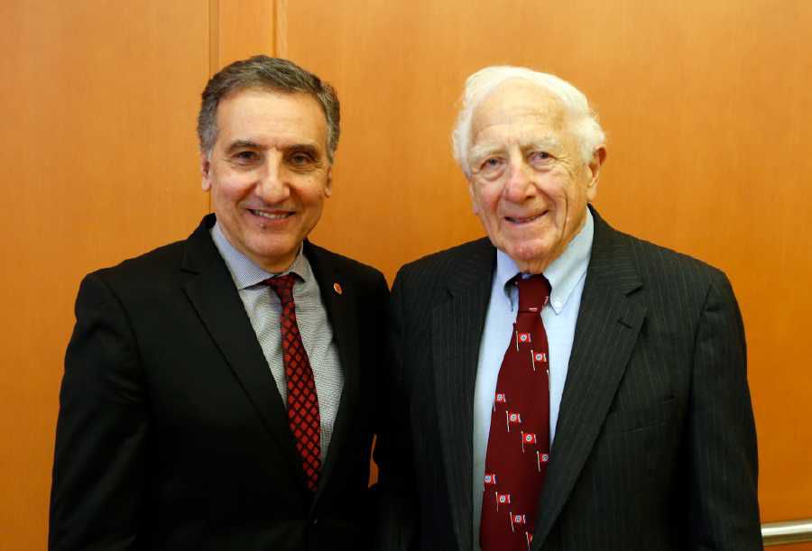 Amr Elnashai (left) pictured with renowed nuclear waste expert Dr. Frank Parker.