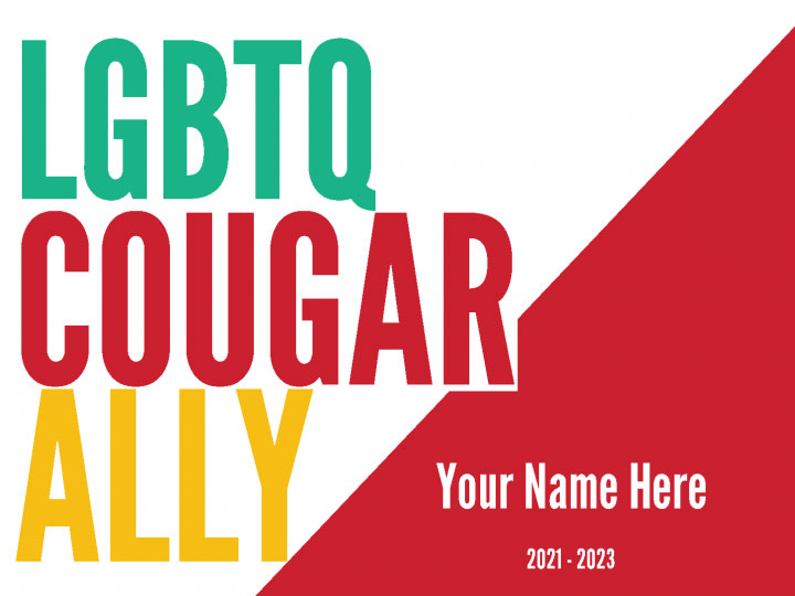 Cougar Ally Placard - Your Name Here