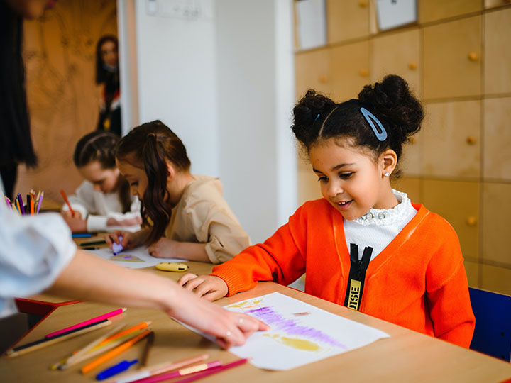 Girl in classroom