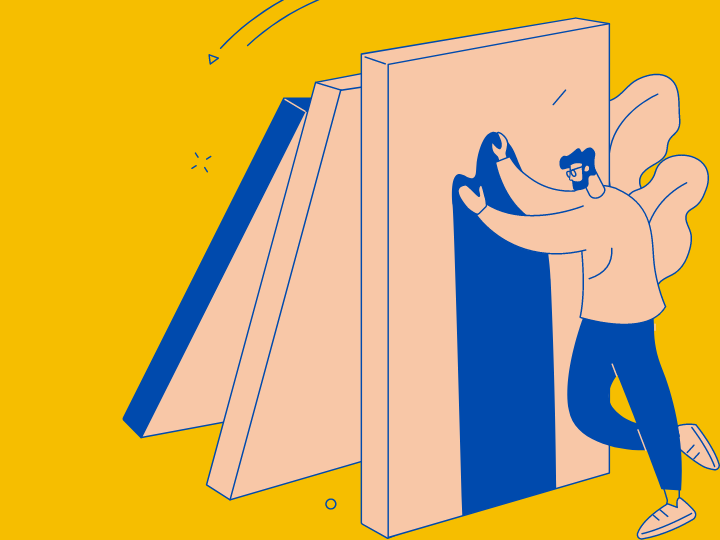 Resilience pushing up books that are falling