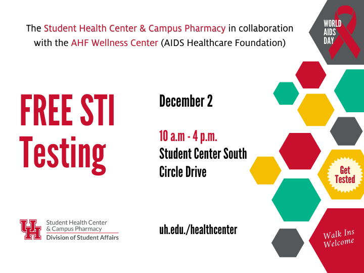 UH Student Health Center FREE STI Testing