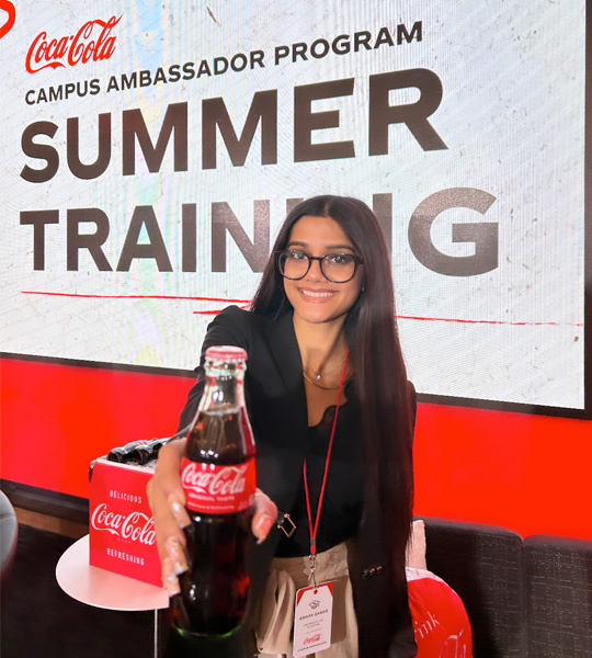 We are excited to welcome Amaan Qamar as our new Coke Campus Ambassador! Nana is a third-year Retailing and Consumer Science major. Her additional UH involvement includes working as a Social Media Specialist at the UH Stem Center and as the Public Relations Chair for the Black Business Student Association.   You can follow Nana on Instagram (@nanayfw_) and on LinkedIn (Nana-Yaa Wordie).