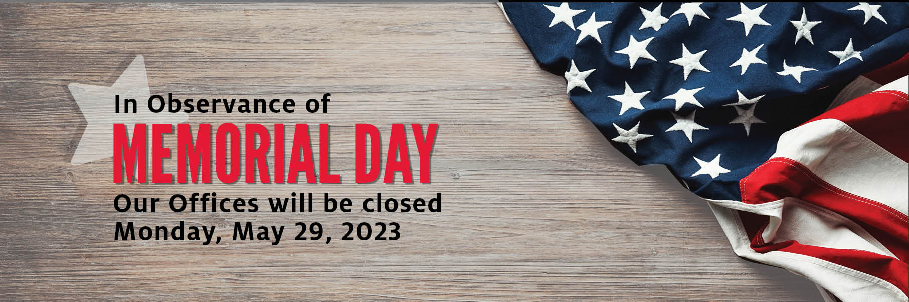 closed memorial day
