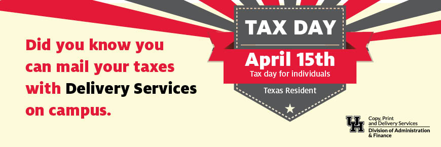 Tax day is April 15th, you can mail your taxes here.