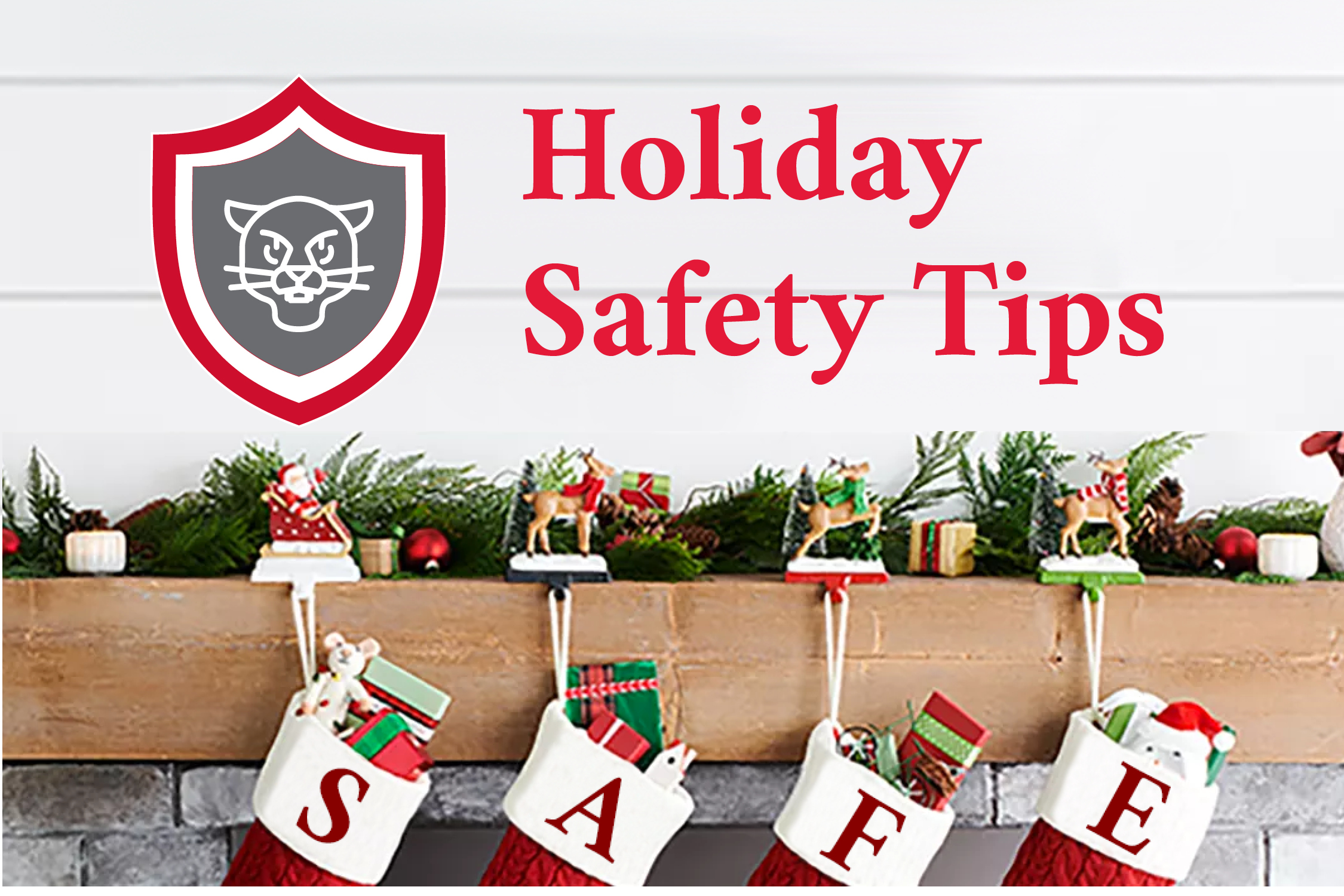 Holiday Safety tips graphic