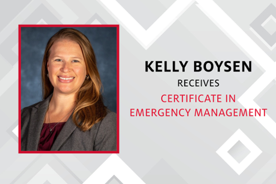 Kelly Boysen receives Certified Emergency Manager (CEM) credential