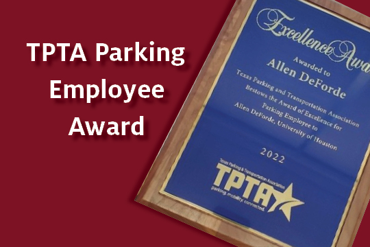Allen DeForde Wins TPTA Parking Employee Award