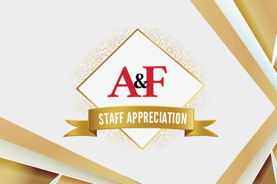 A&F Staff Appreciation Event Reminder