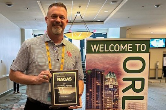 Matt Oltremari Receives Award at NACAS South Annual Conference 