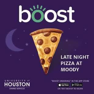 Late-night pizza now available on campus through Boost app