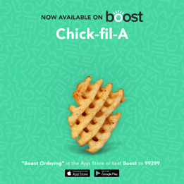 Chick-fil-A Now on the Boost Mobile Ordering App