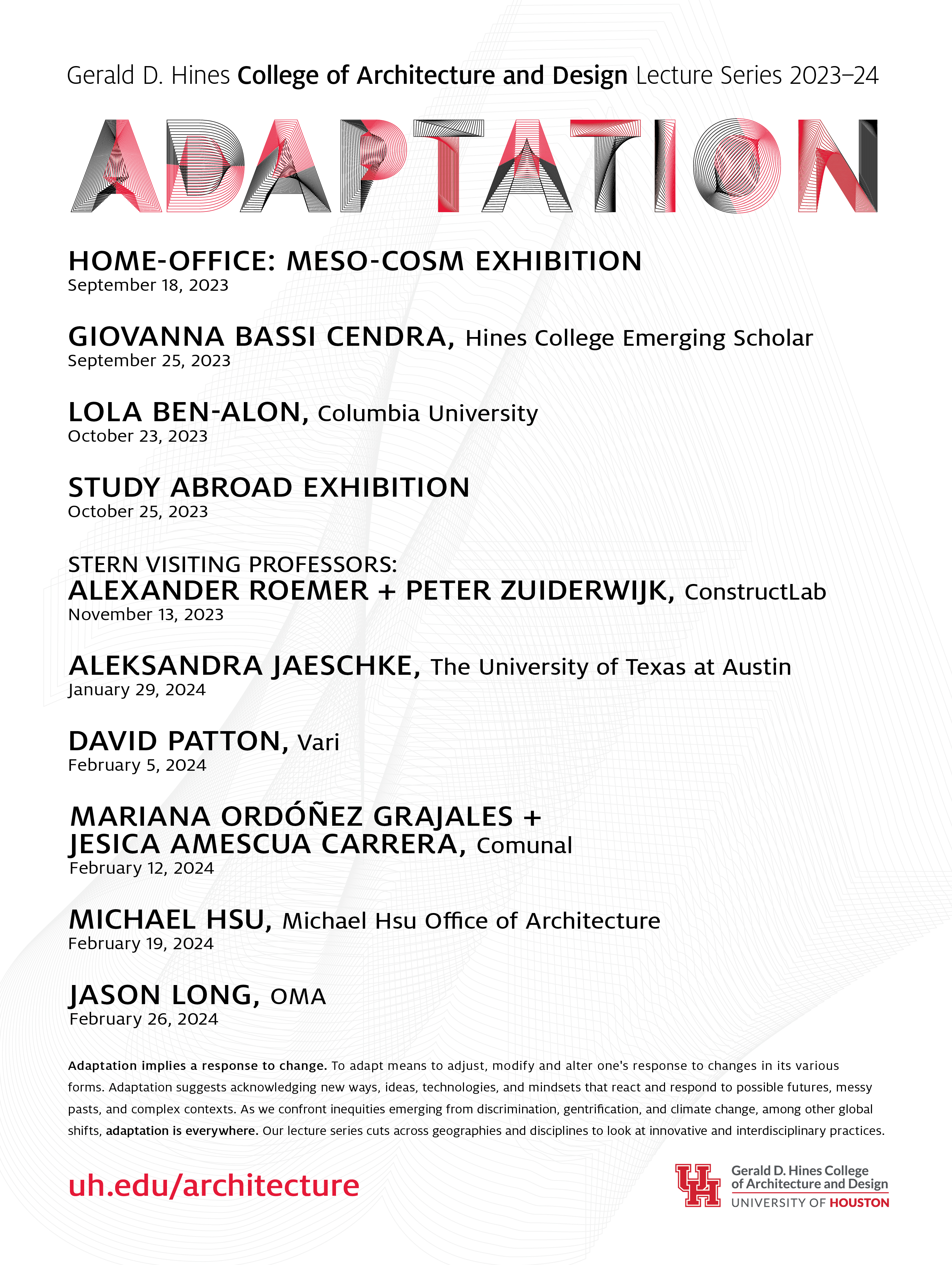 Adaption Lecture Series Poster