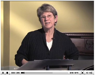 Snapshot of Video clip where Ann Markusen is speaking