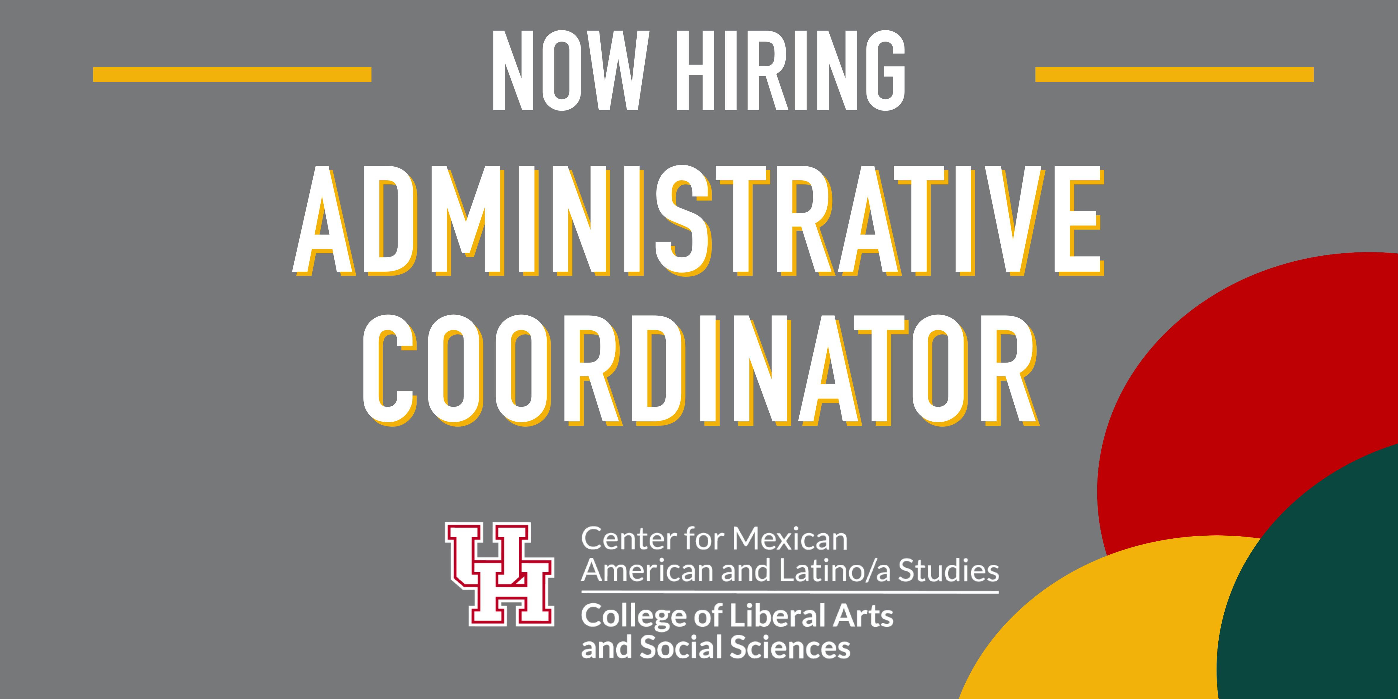 Now Hiring: Administrative Coordinator