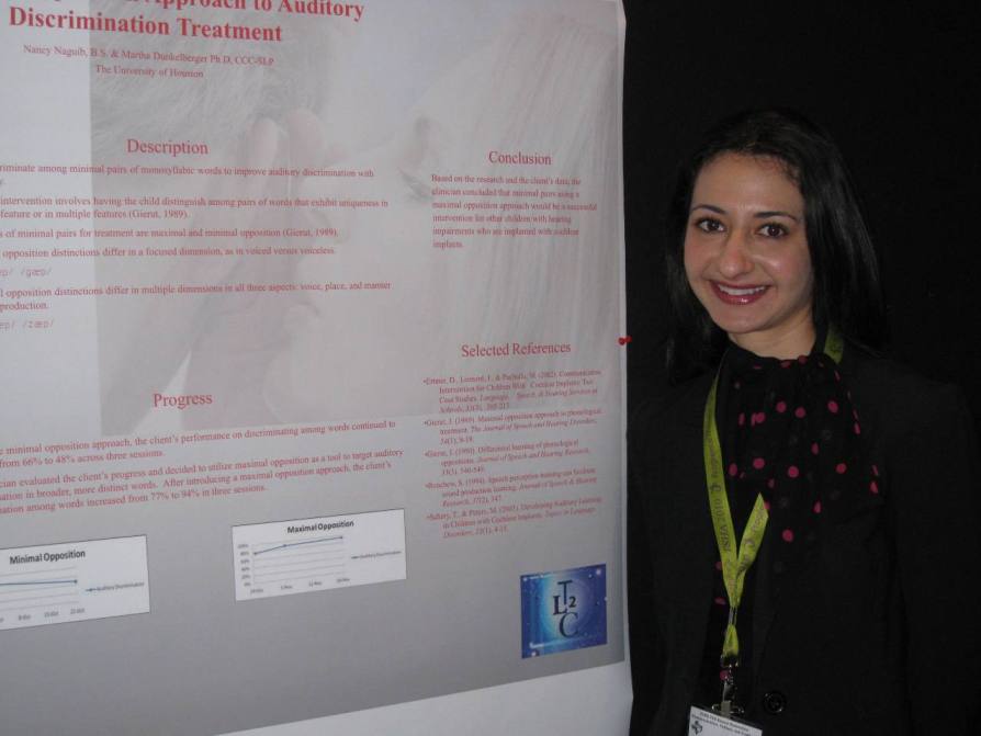 Nancy Naguib with 2010 TSHA poster