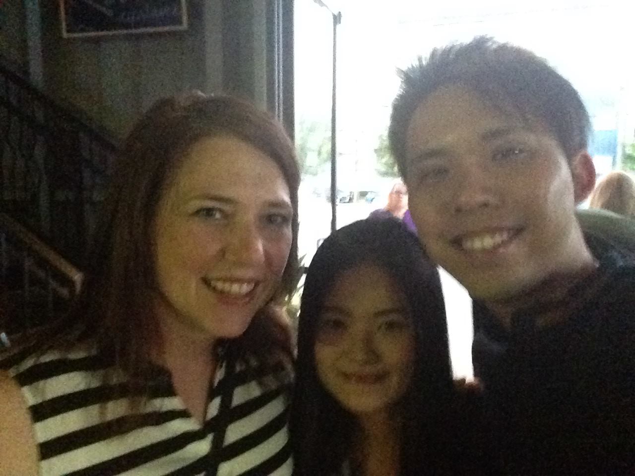 (from left) Dr Jen Vardeman-Winter and current grad students Yao Yao and Joey Tran — at Cook & Collins.