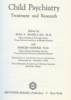 Cover of Child Psychiatry booklet