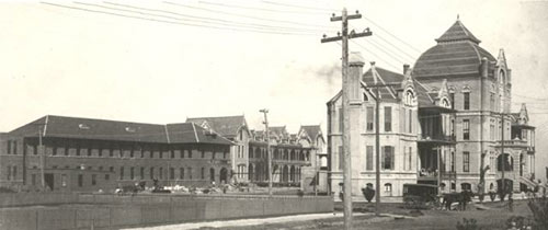 Photo of the Galveston Negro Hospital, 1905