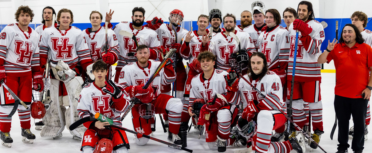 HHP Sport Administration program major James Calderone spearheaded the campaign to bring ice hockey back to UH