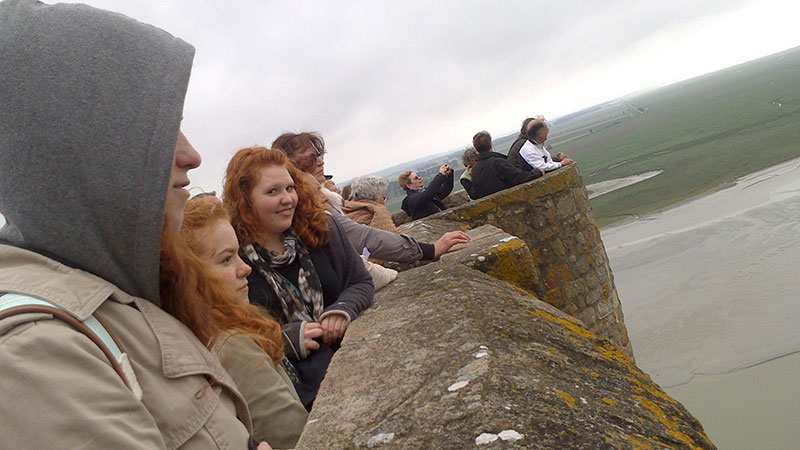 At the top of Mont Saint Michel