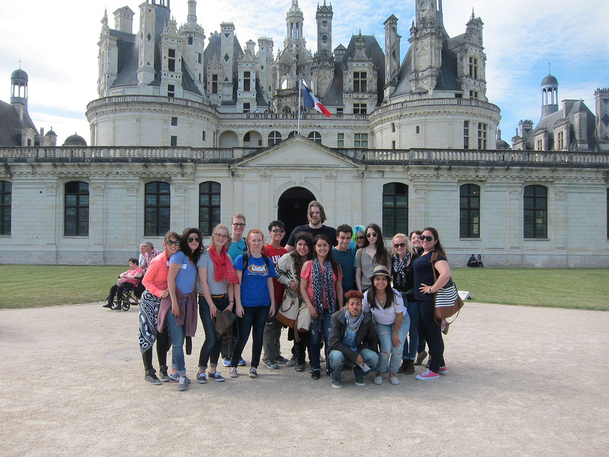 In front of Chateau de Chambord