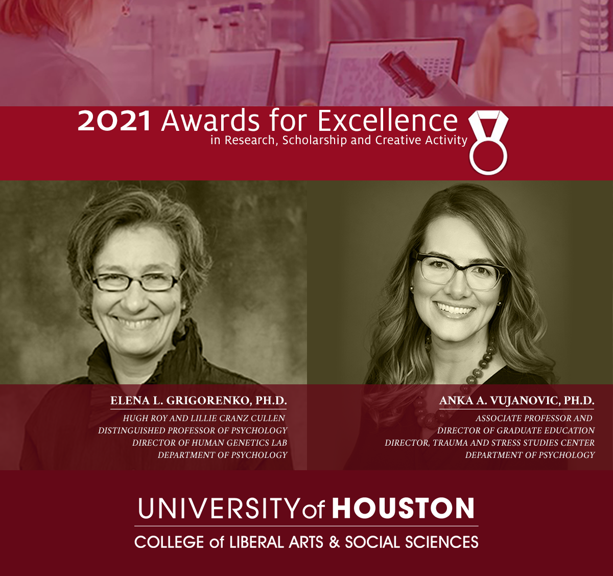 Pair Of Psychology Professors Win Prestigious Uh Awards University Of Houston