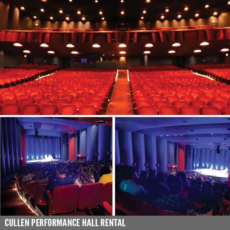 cullen perforamnce hall rental