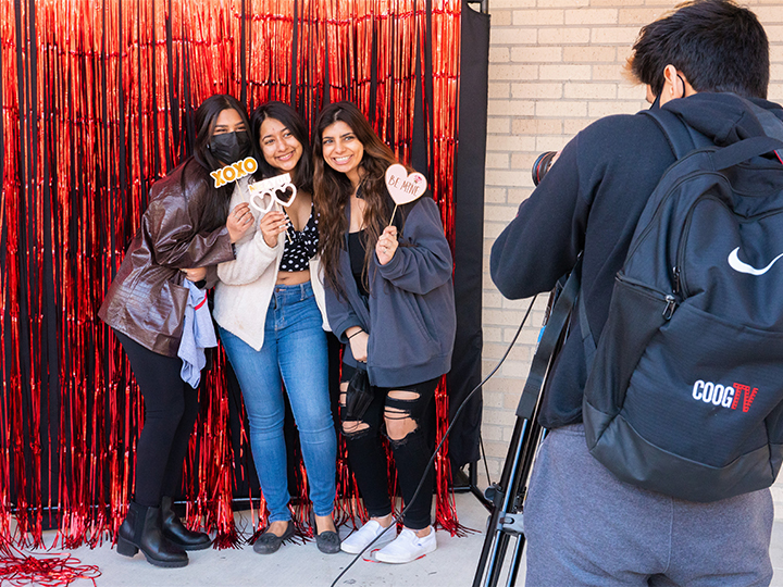 Students at a Photo Booth