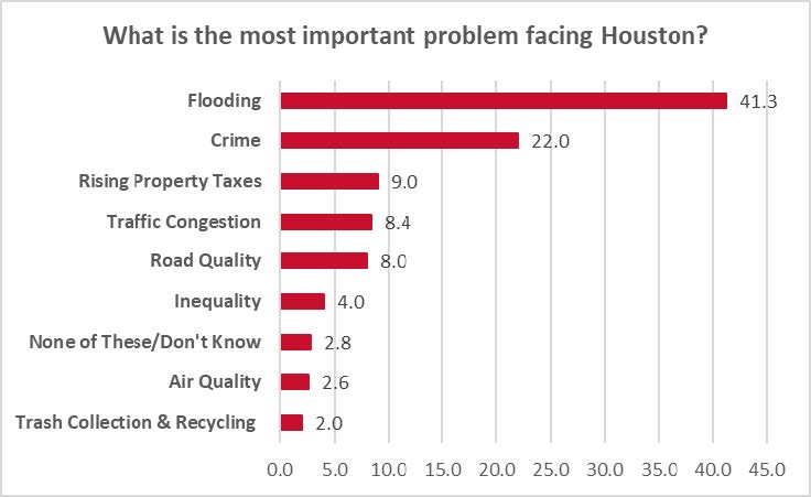 What is the most important problem facing Houston graph