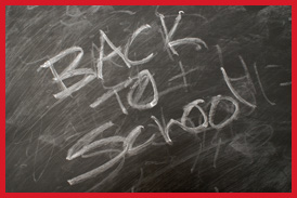 Back to School on chalkboard