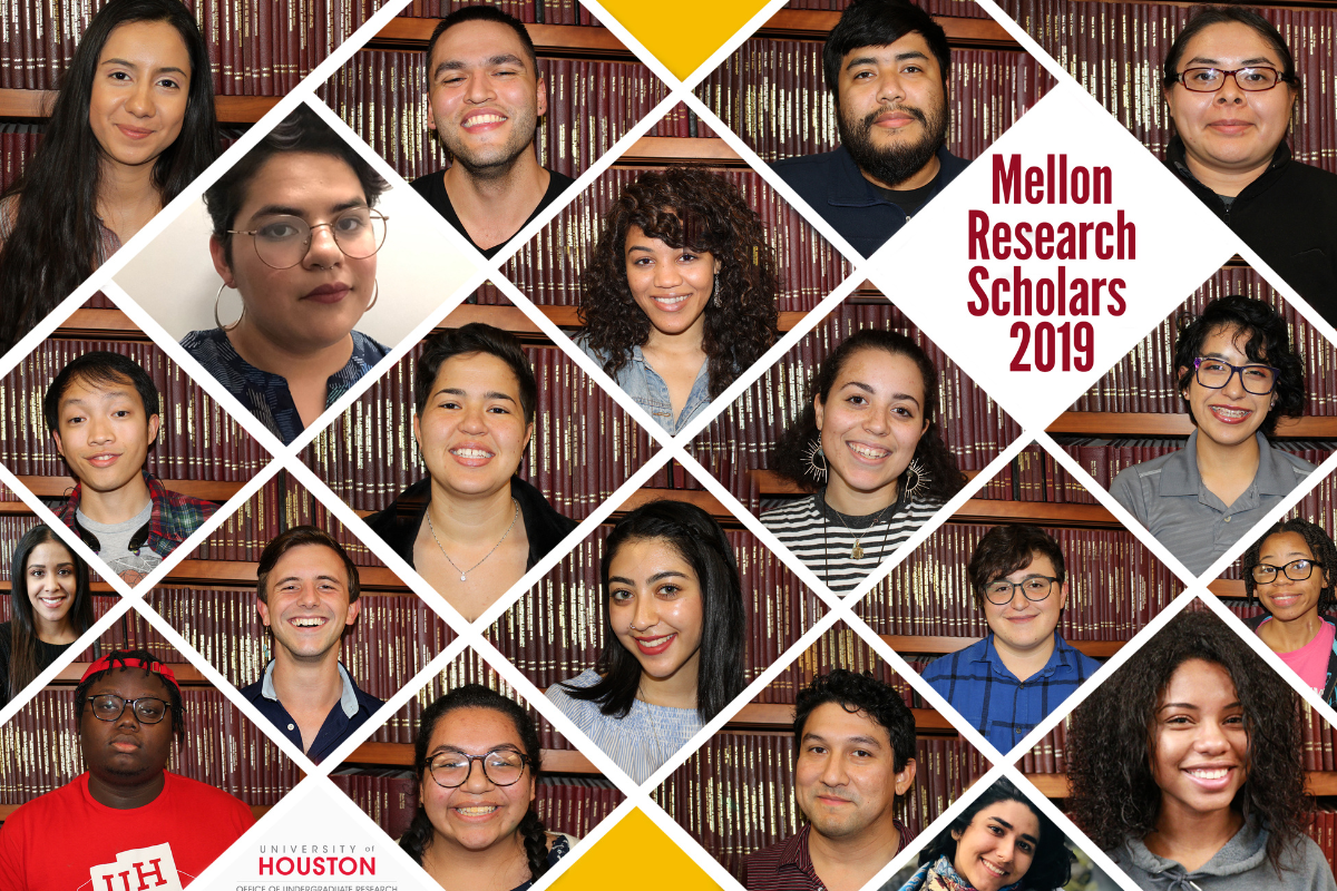 headshots of the 2019 Mellon Scholars cohort in a collage