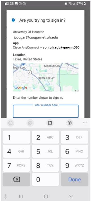 VPN Smartphone Prompt
