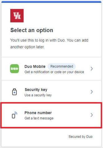 Main 2 Factor Authentication Phone Number Text Passcode