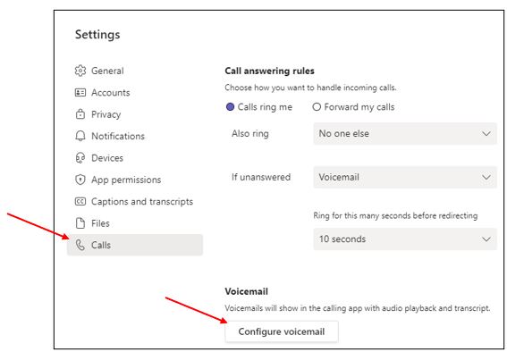 Setup Voicemail for Microsoft Teams