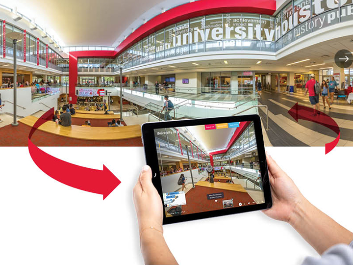 University of Houston virtual tour on iPad