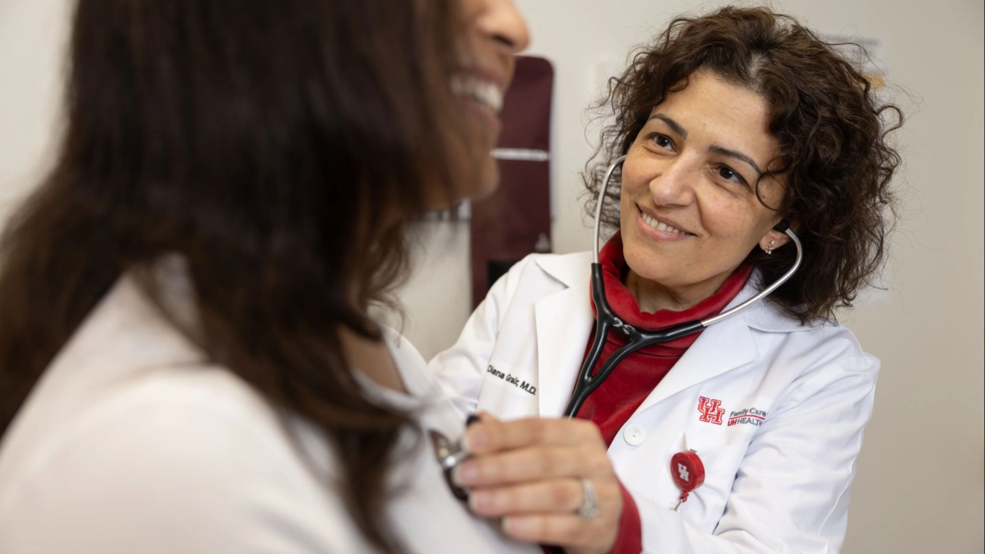 Dr. Grair in a clinical setting