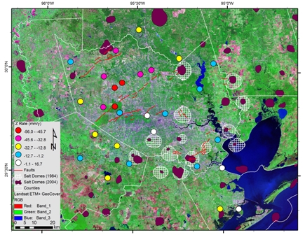Houston Fault Lines Map Uh Geologists Find Parts Of Northwest Houston Sinking Rapidly - University  Of Houston