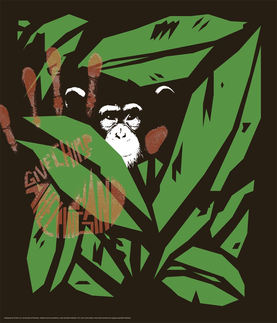 Chimp Poster by Kristin Liu