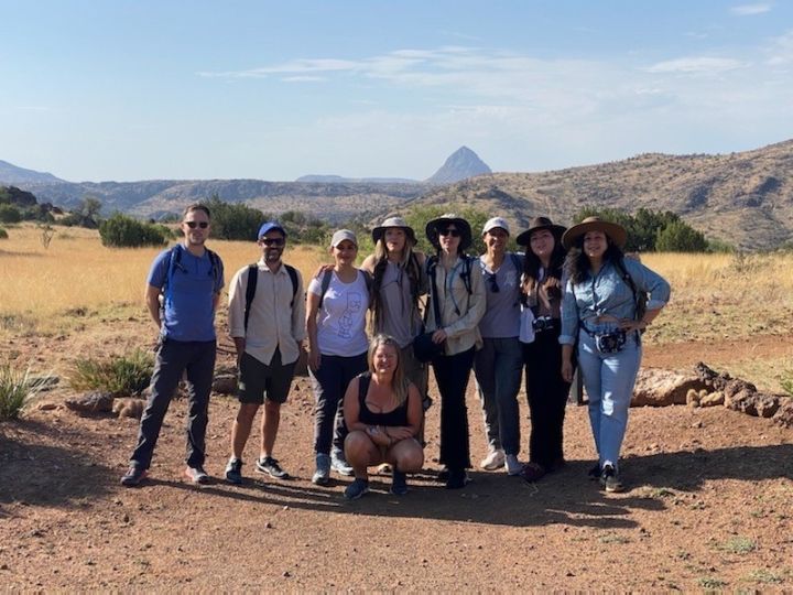 group of students in west Texas desert 