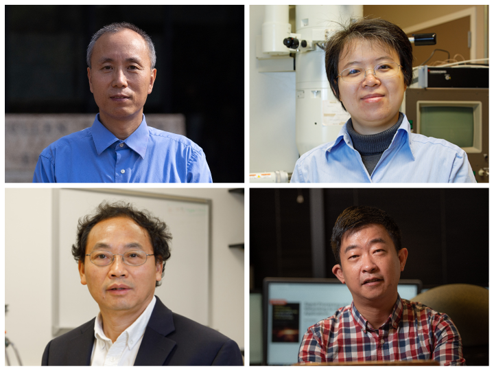 Photo collage of four UH highly cited researchers