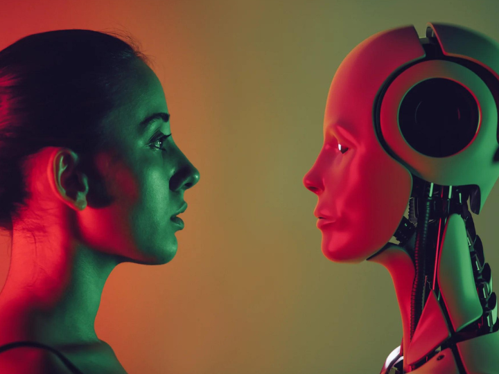 Human and Robot looking at eachother