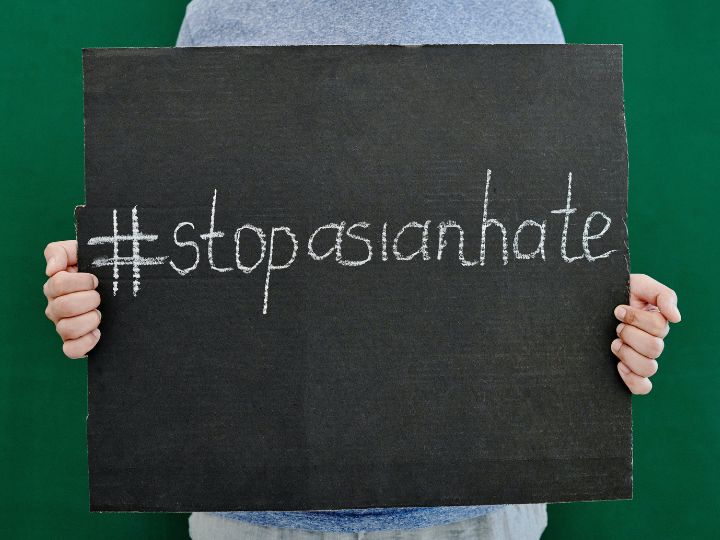 Photo of a sign that says "Stop Asian Hate"