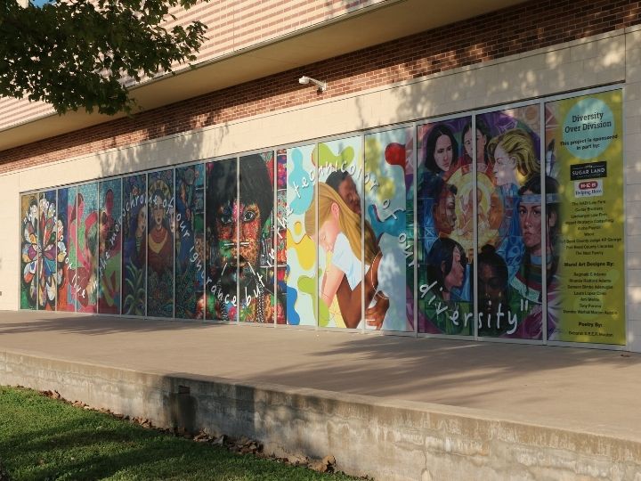 Diversity Over Division Mural Installed At Uh At Sugar Land To