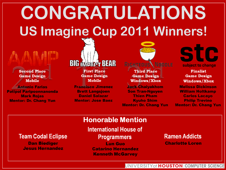 Imagine Cup 2011 Winners